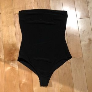 Tubular Black Body Suit